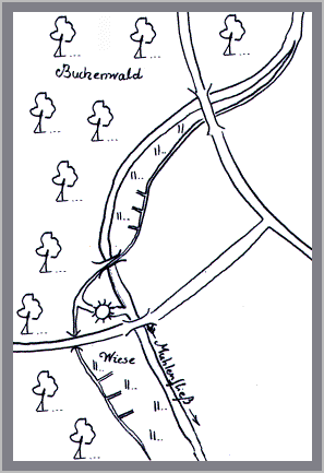 Beschreibung: Dwan Karte der umgebenden Knochen Mühle